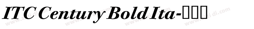 ITC Century Bold Ita字体转换